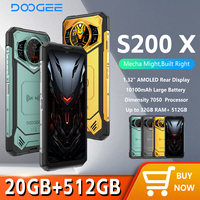 DOOGEE S200 X 5G 12GB 512GB Rugged Phone MTK Dimensity 7050 10100mAh 33W battery 6.72” FHD+120Hz IPS screen