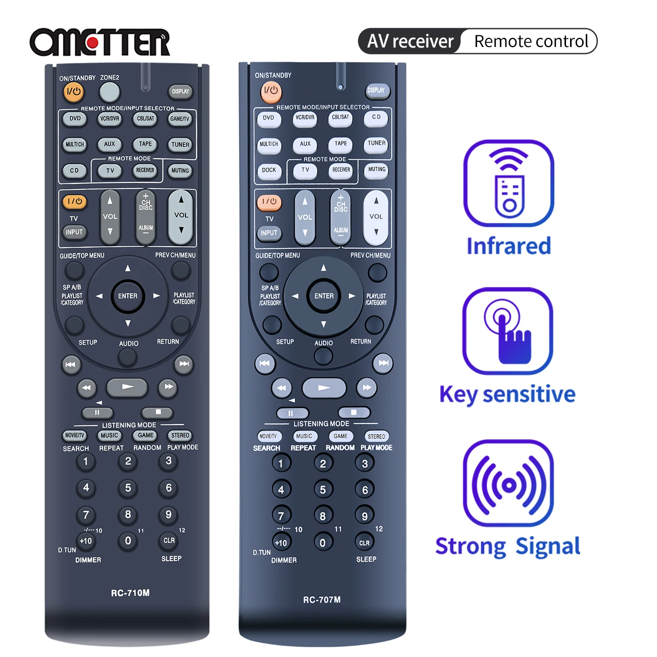 for Onkyo RC-710M RC-707M Channel AV Audio Video Receiver Remote Control TX-SR606S HT-S7100 TX-SR606B HT-R560 TX-SR702 HT-R667