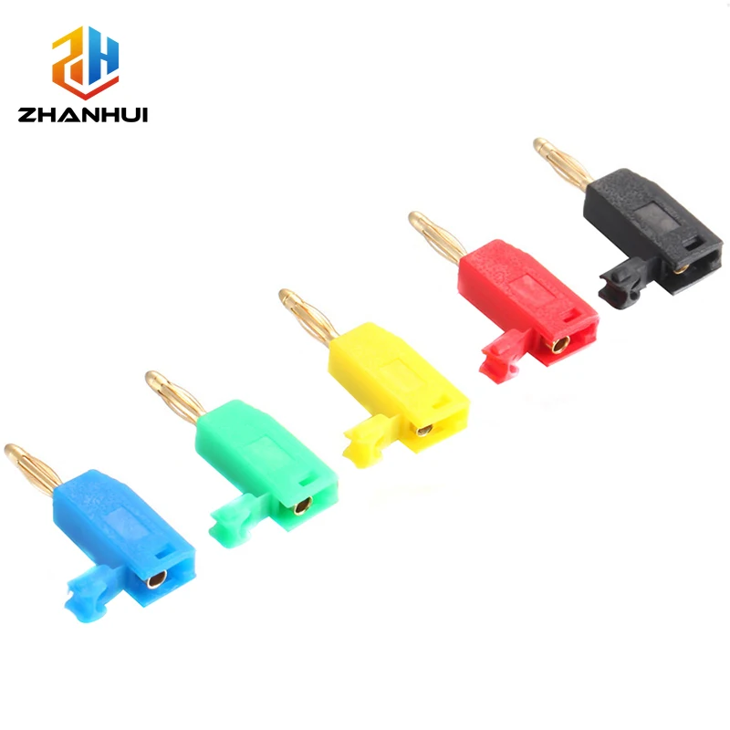 5/10Pcs 2mm Stackable Welded Banana Plug Copper Core Soldering Connector DIY Electrical Circuit Test Wire Plug