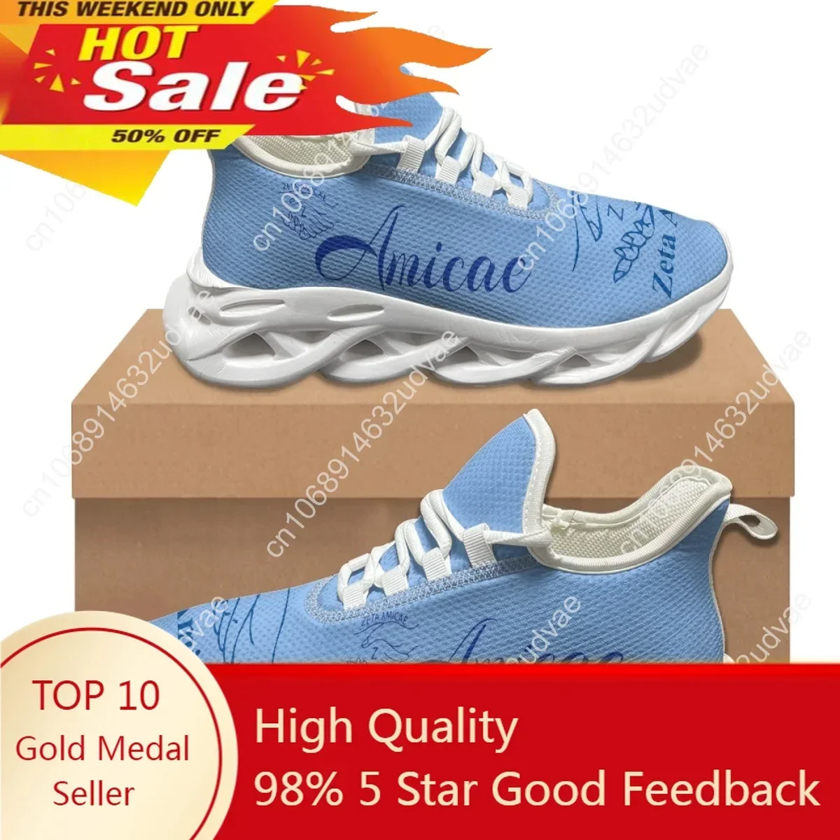 Zeta Amicae New Trend 3D Print Casual Mesh Sneakers For Women Lightweight Lace Up Shoes Friends Of Zeta Platform Shoes Female