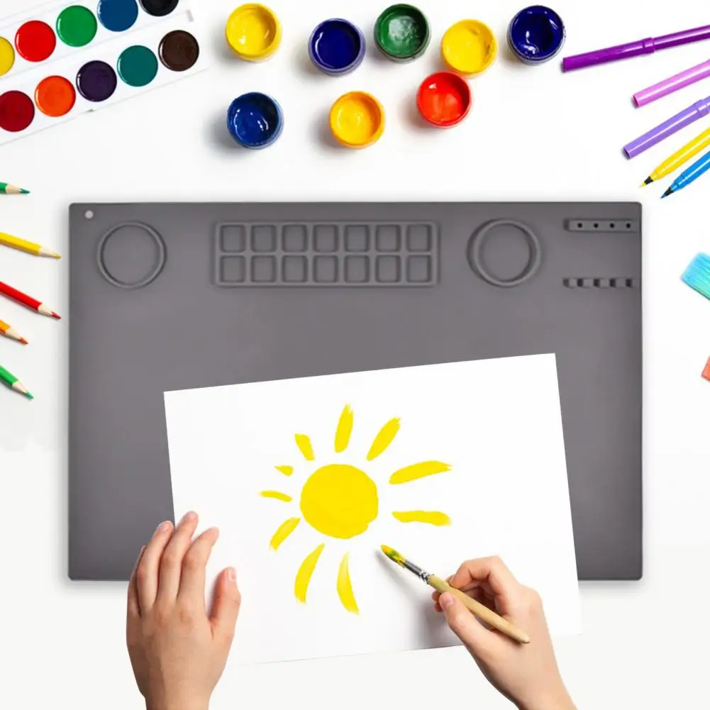 لوحة حصيرة سيليكون مدرسة المعلم الفن الكتابة على الجدران لوحة رسم المضادة للخدش مقياس واضح الاطفال الكتابة على الجدران حصيرة إمدادات المنزلية