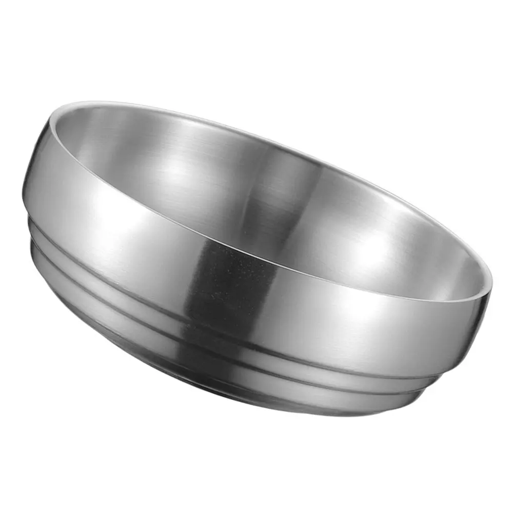 

1Pcs Stainless Steel Bowl Double Layer Insulation Anti-Scald Large Soup Bowl for Porridge Rice Salad Instant Noodle