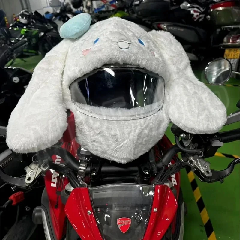 FOR LS2 AGV SHOEIMotorcycle Helmet Cover Motobike Fuzzy Hats Rabbit Fox Bear Pig Helmet Covers