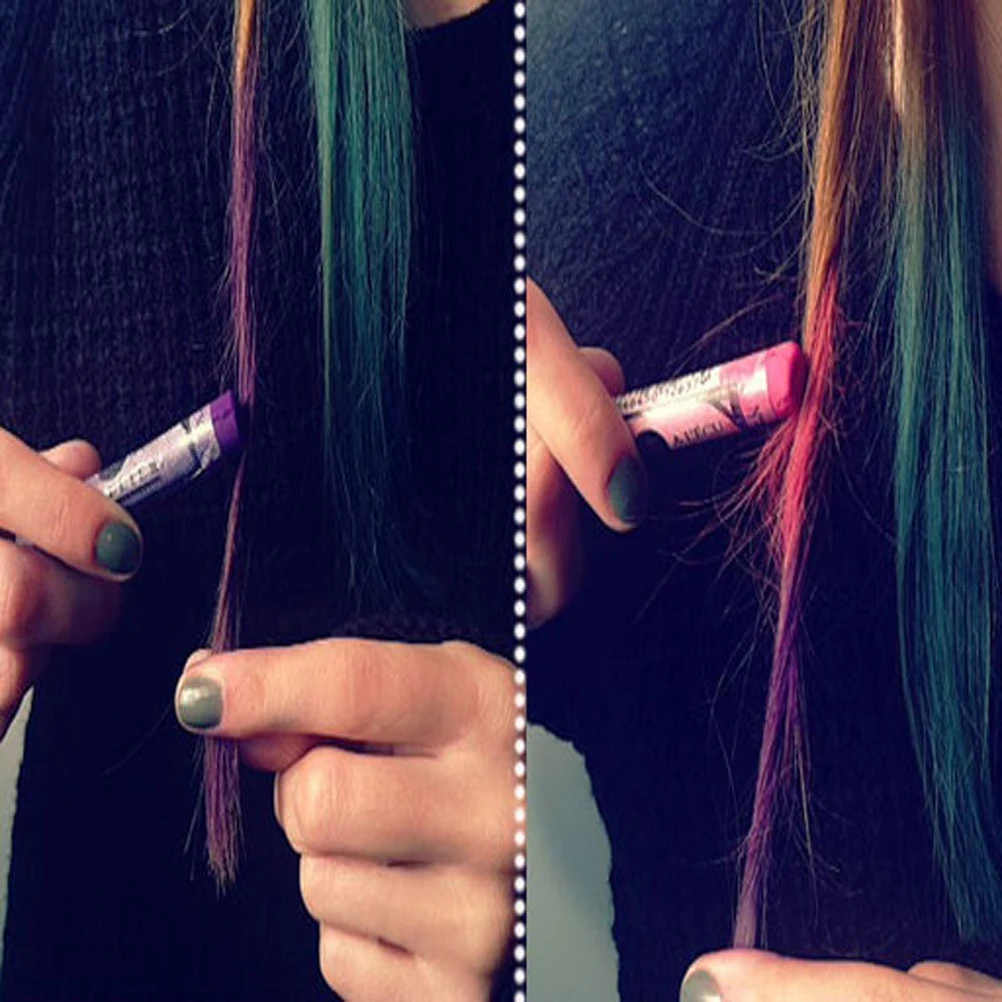 

12 Colors Temporary Pastel Chalks Kit Diy Hair Color Dye Chalks For Women Temporary Hair Color Styling