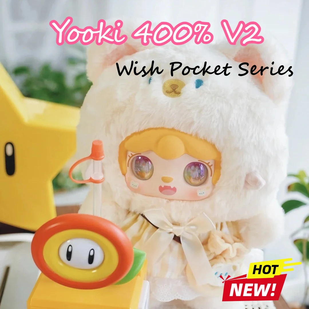 

Yooki 400% V2 Wish Pocket Series Blind Box Vinyl Plush Cute Large Doll Kawaii Fashion Mystery Box Decorative Gift Collection