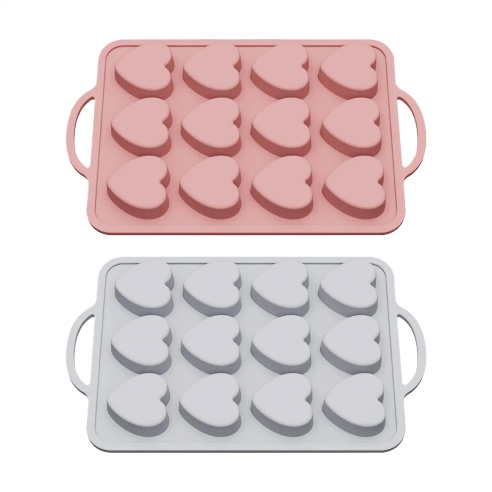 

12 Hole Heart-shaped Mousse Cake Mold Silicone Love Heart Baking Mold Kitchen Baking Tool For Chocolate Pancakes Bread