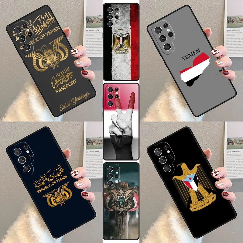 Yemen Flag Phone Case For Samsung Galaxy S23 S21 S20 FE S24 S22 Ultra Note20 S10 S9 S8 Plus Silicone Cover