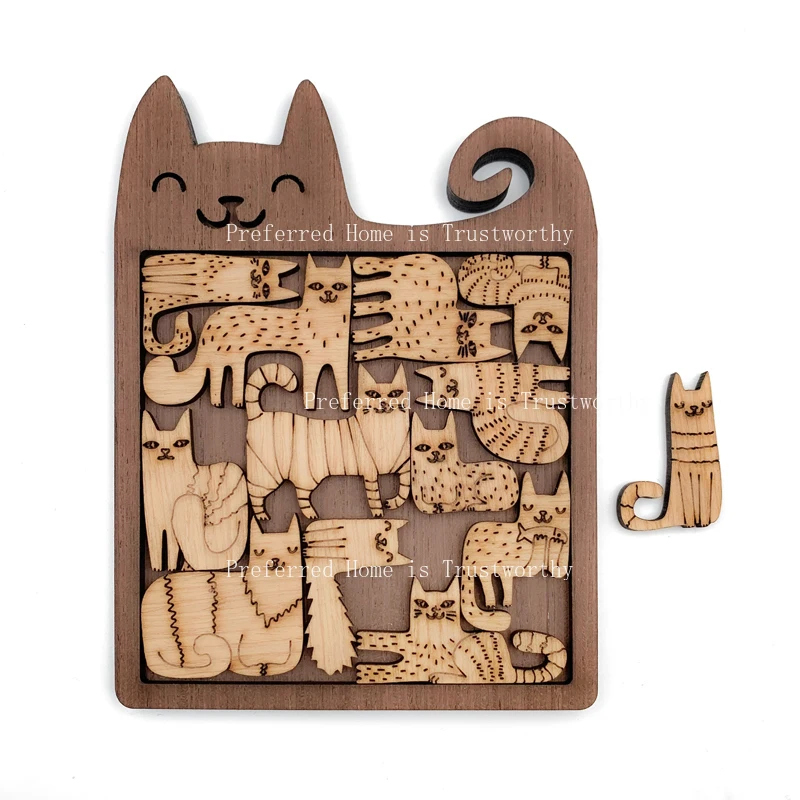 Super Difficult Puzzle Cute Cat Alien Brain Burning Puzzle Toy