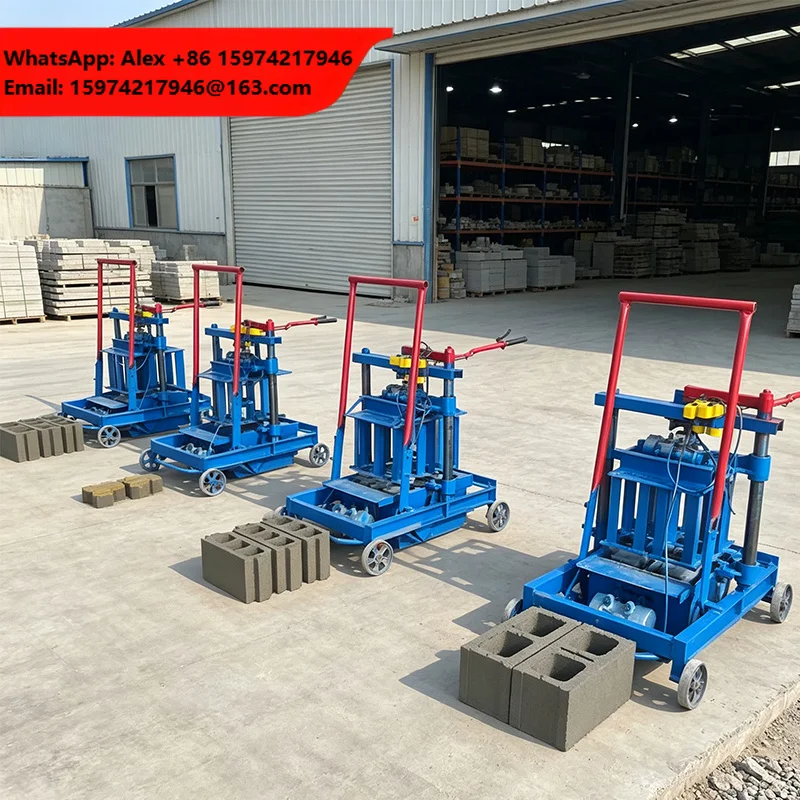 2-45 Mobile Block Making Machine Egg Laying Brick Machine 220V 380V Vibration Forming Hollow Brick Production Equipment