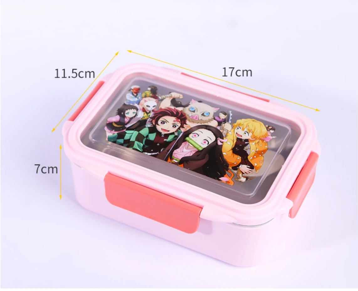 Demon Slayer Tanjirou Thermal Lunch Box for Kids Anime Stainless
