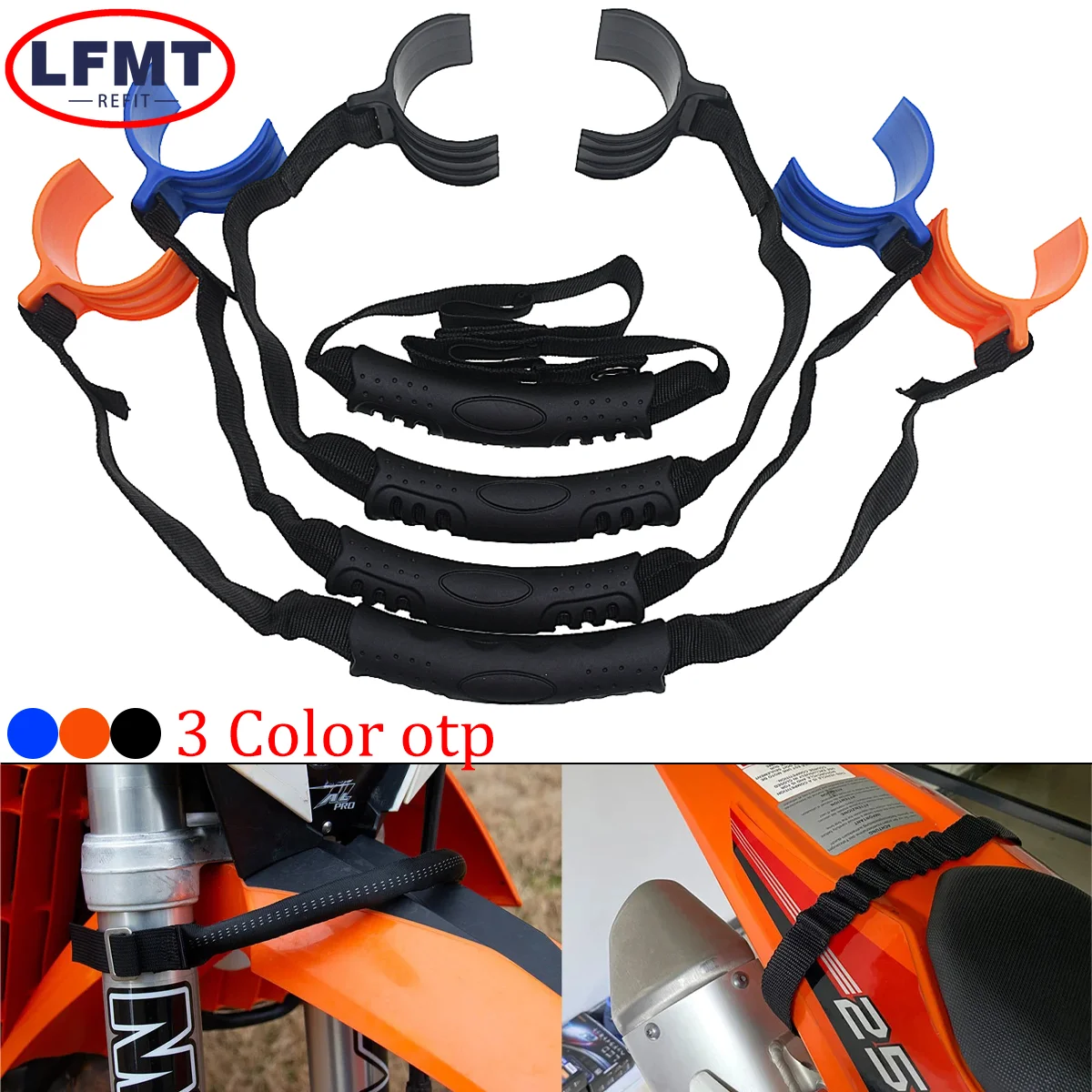 

MotorcycleFront Rear Rescue Pull Belt Safety Drawstring Strap Sling For EXC XC XCF XCW EXCF SX SXF CR CRF YZ YZF KXF Universal