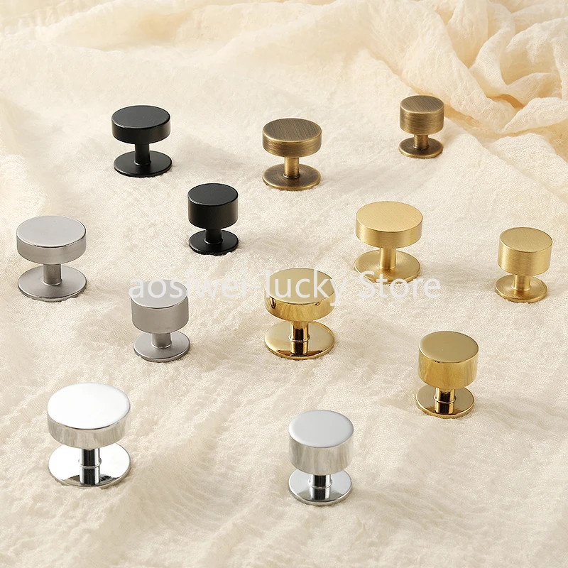 Manija de puerta de armario sólida de latón puro americano moderno, manija de un solo orificio para puerta de gabinete de cobre puro Simple de lujo con luz Retro