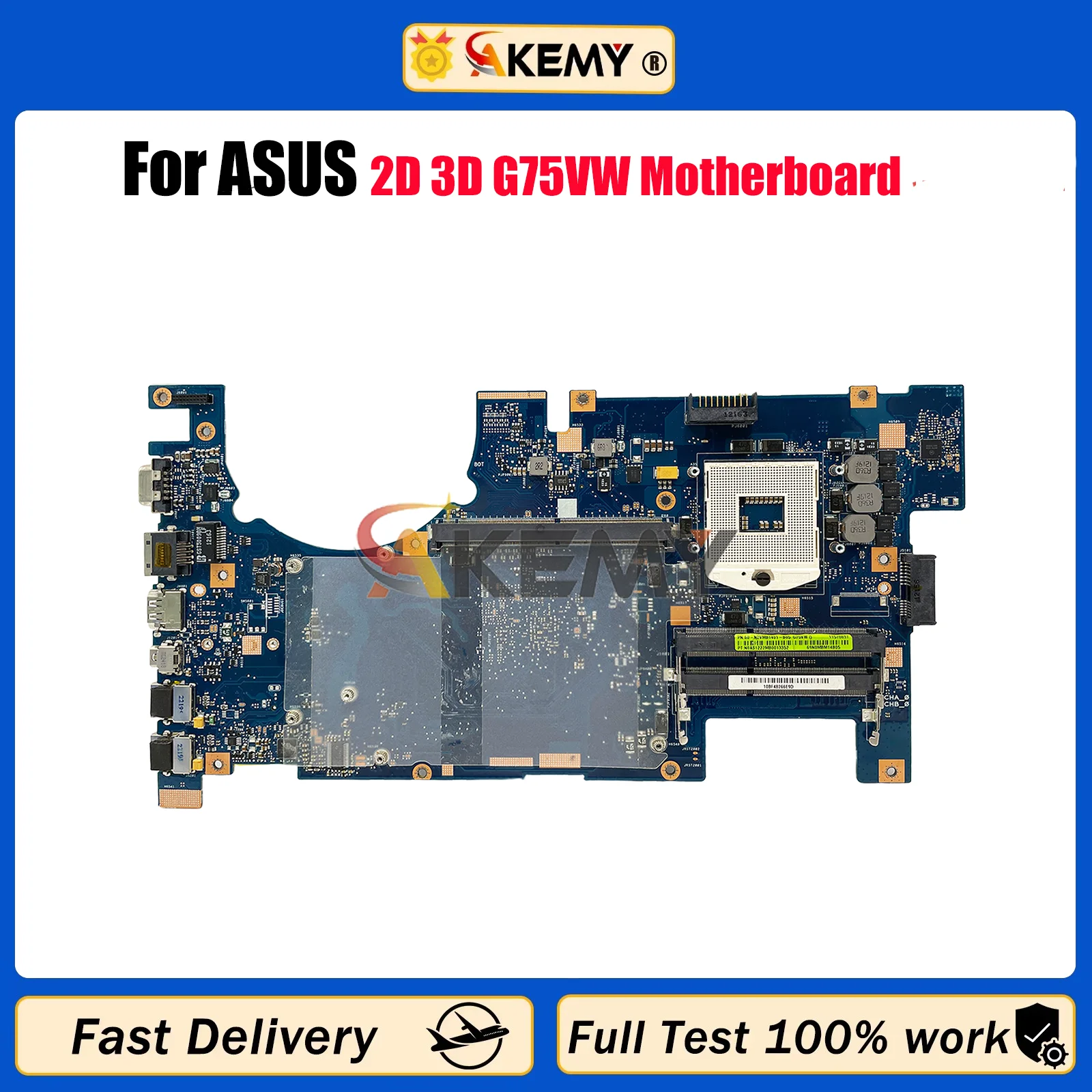 

G75VW 2D Laptop Motherboard For ASUS ROG G75V G75VX G75VW Notebook Mainboard This item is in stock 100% tests OK fast shipping