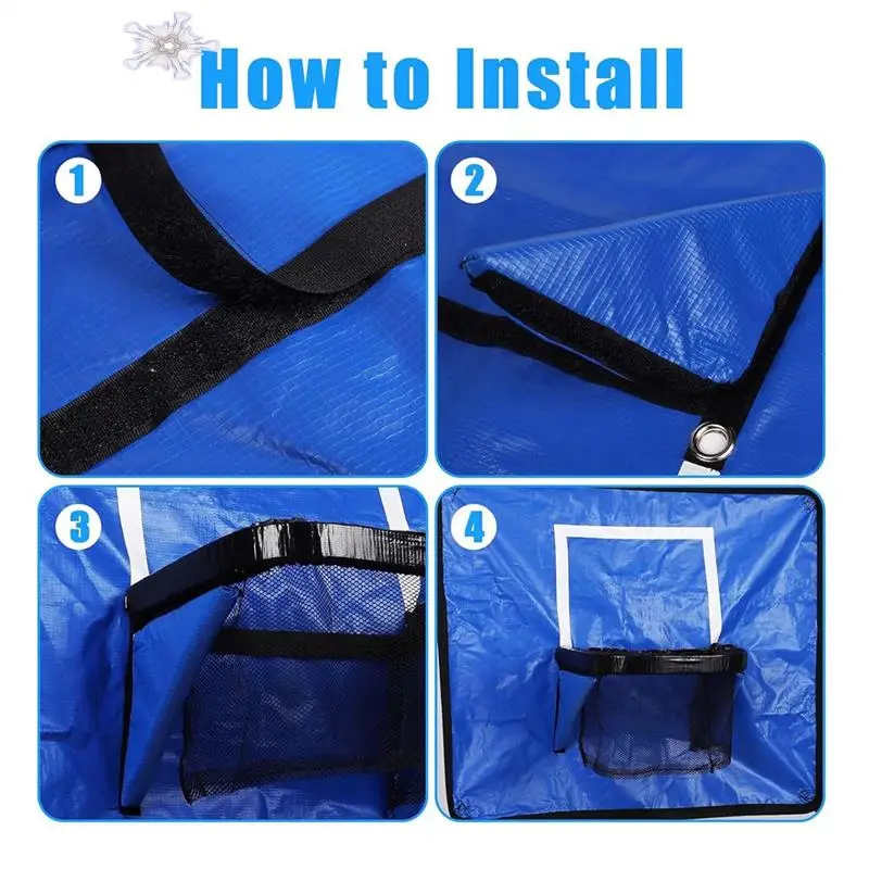 

Trampoline Basketball Hoop Goal Kit, With Mini Balls And Pump For Kids Adults Indoor Outdoor Play Game Easy Install