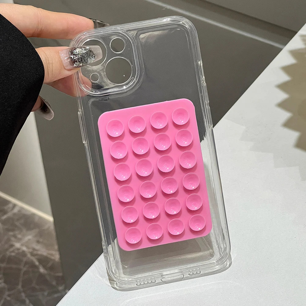シリコーン吸盤透明電話ケースポコ X6 X5 X4 X3 M6 プロ F4 C65 滑り止め片面ケースマウントバックステッカー