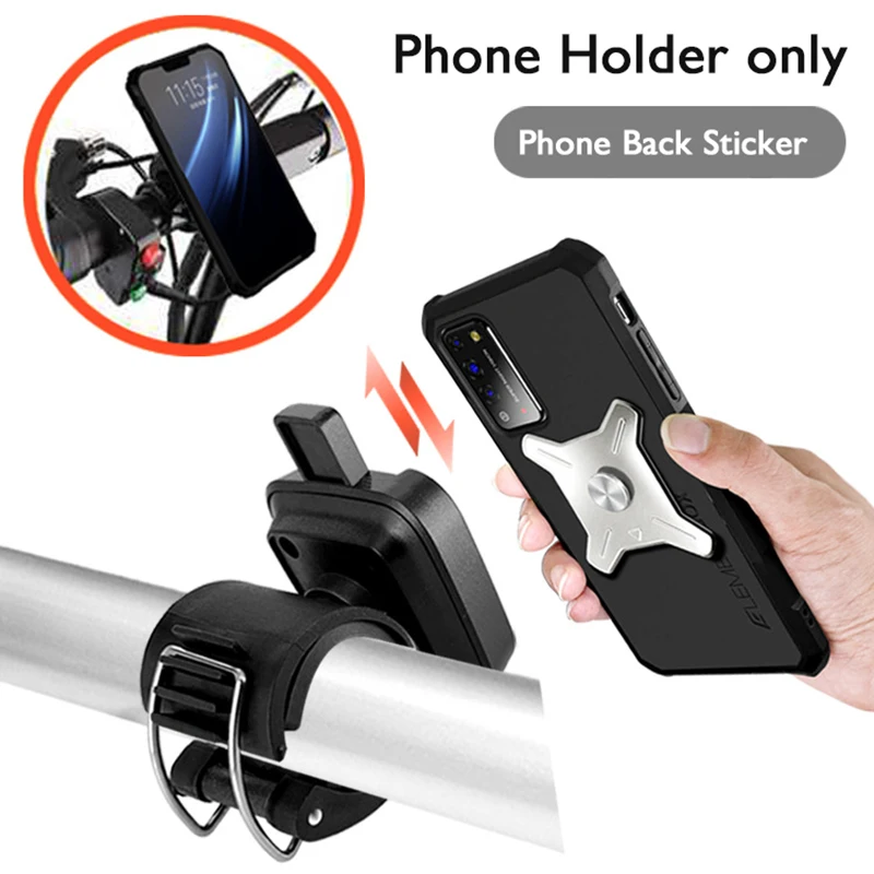 New Electric Bike Bicycle Phone Holder Fixed Base Compatible with Wrist Strap Universal Accessory for Mobile Phone Back Sticker