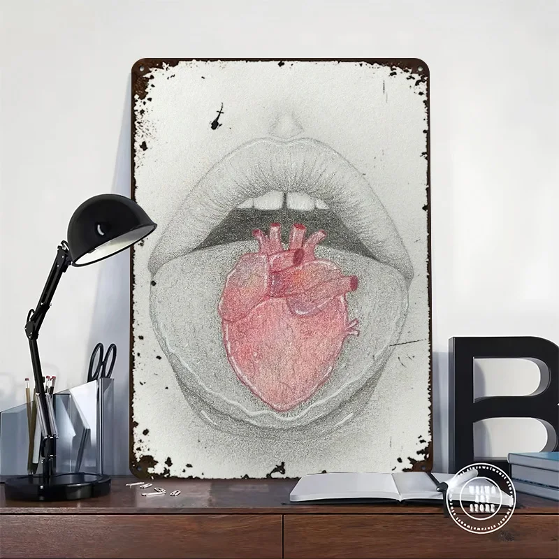Speaking From Your Heart 3D Texture Metal Poster Customized Wall Art Tin Sign Gift for Mancave Gaming Room Decoration Items Home