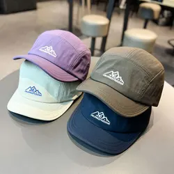 Nowa męska i damska czapka z daszkiem z krótkim rondem, szybkoschnąca i oddychająca pięciopanelowa osłona przeciwsłoneczna kapelusz hip-hop Gorras