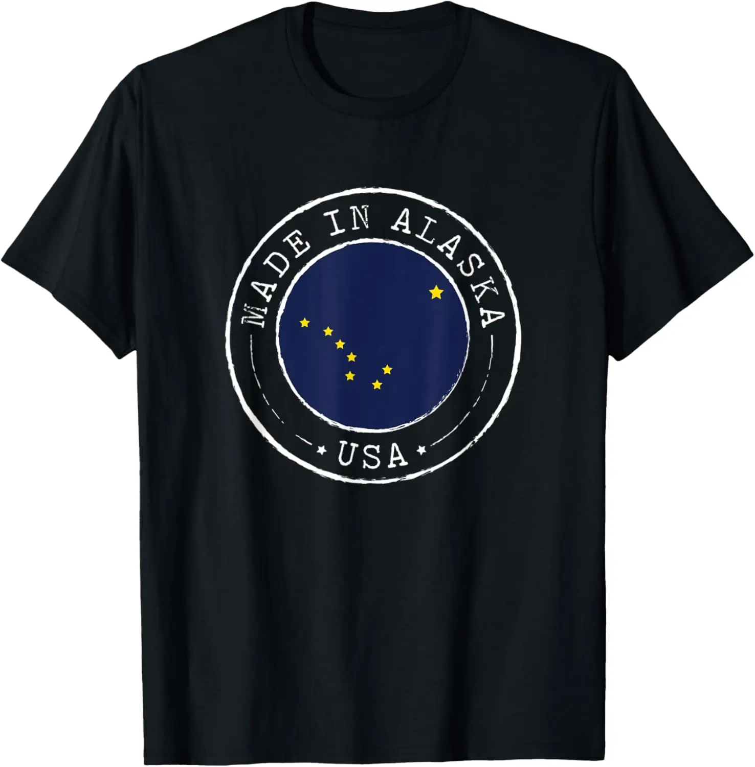 

Made in Alaska Vintage State Flag Home AK Gift T-Shirt