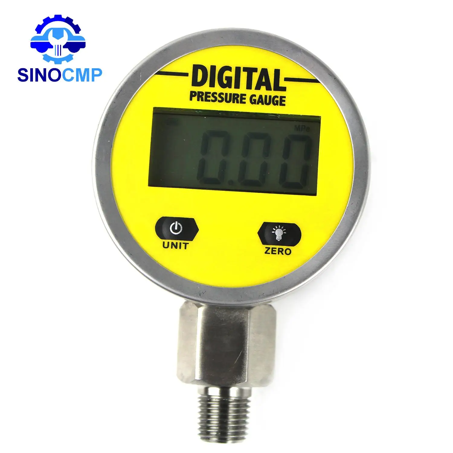 

25MPA/3600PSI Digital Pressure Gauge with NPT1/4 G1/2 M10*1 Interface 1%FS Accuracy Hydraulic Air/Gas/Water/Oil Pressure Gauge