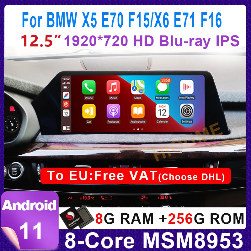 Blade screen  Android 13 Snapdragon Car Radio Stereo Video Multimedia Player Autoradio GPS For BMW X5 E70 F15 X6 E71 F16 07 - 20