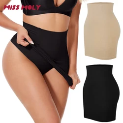 Tummy Control Smooth Body Shaper Half Skirts for Under Dress Built-in Thongs Control Slips Women Shapewear Butt Lifter Underwear