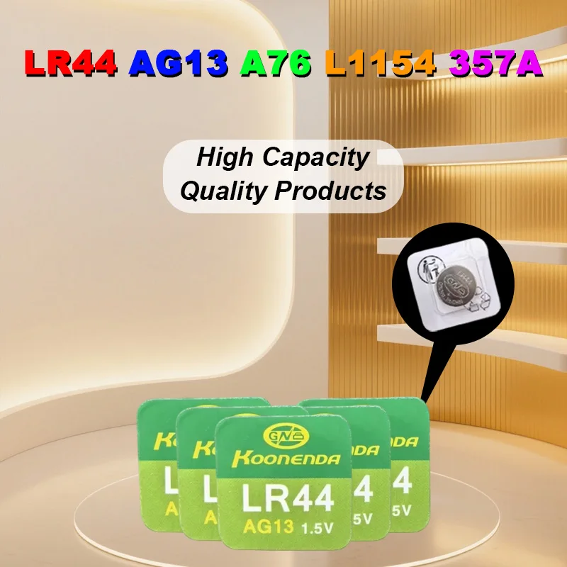 

LR44 AG13 A76 357 303 SR44W Button Cell Battery 1.5V Alkaline Coin Batteries for Watch Toys Scale Thermometer Wholesale