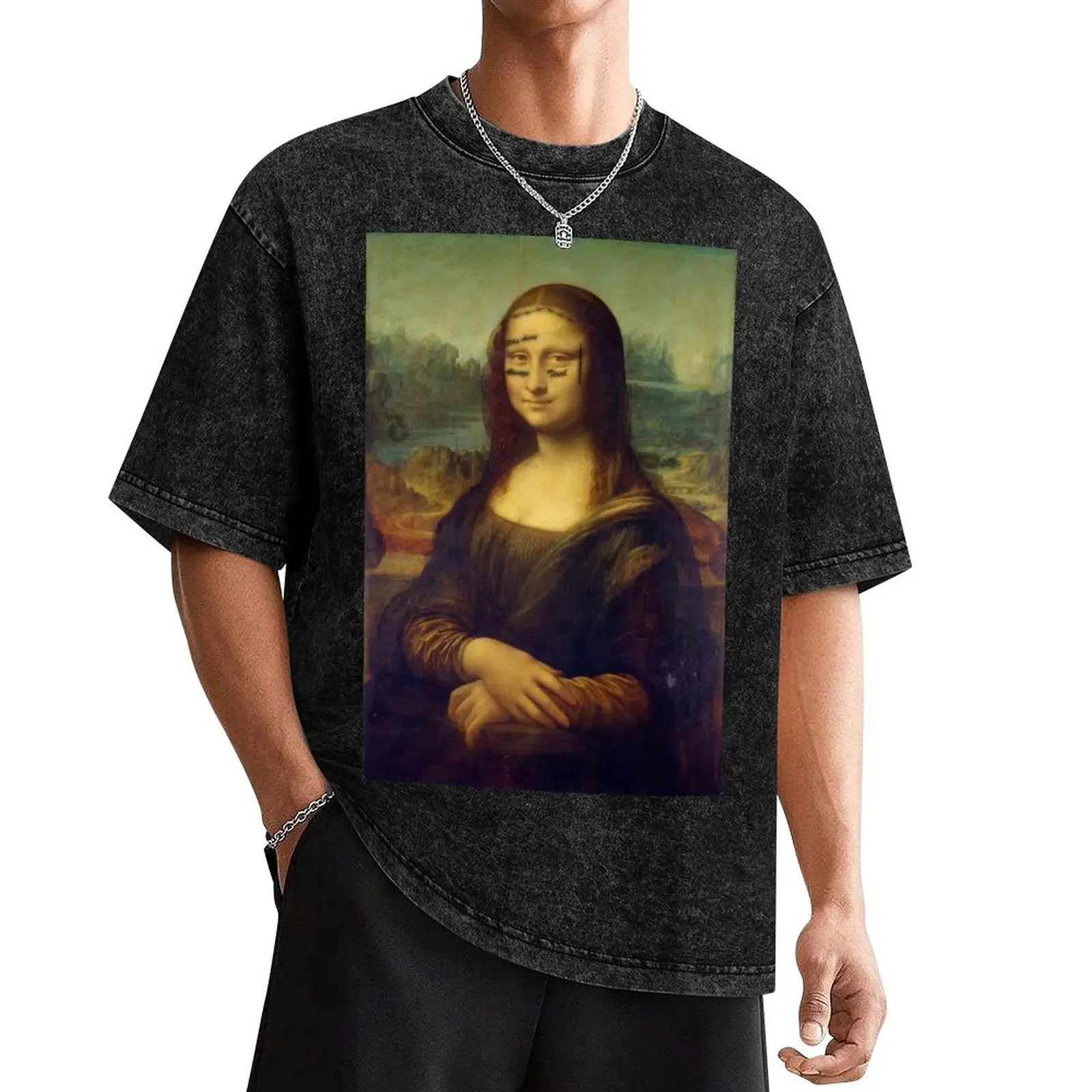 Mona Malone Lisa T-Shirt anime tshirt plus sizes street wear workout shirts for men