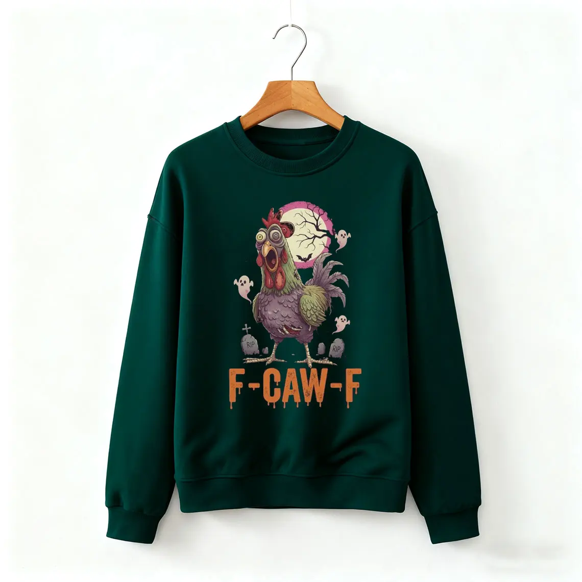 F-Caw-F سخيف الديك هودي الدجاج الفكاهة للفناء الخلفي ومحبي الحياة المزرعة الأفق الأحمر عادية مريحة الشتاء مطابقة هوديس
