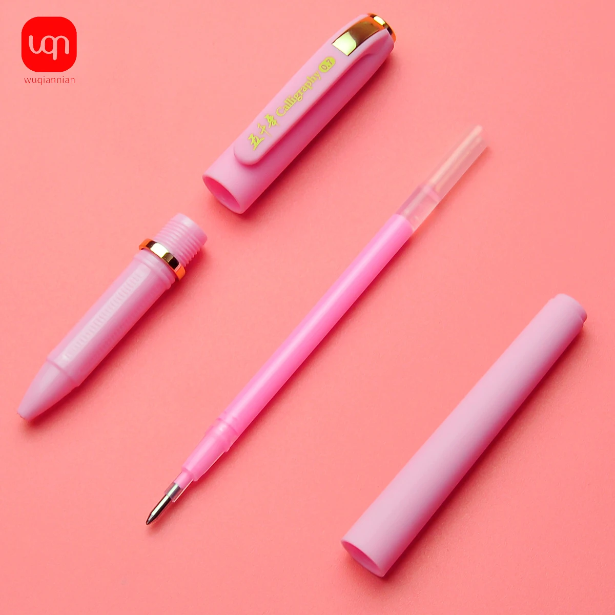 Frosted Pink Gel Pen 3/6/12pcs Lovely Ballpoint Pen Bulk 0.7mm Mid-point Pink Ink Pen Office and School Supplies