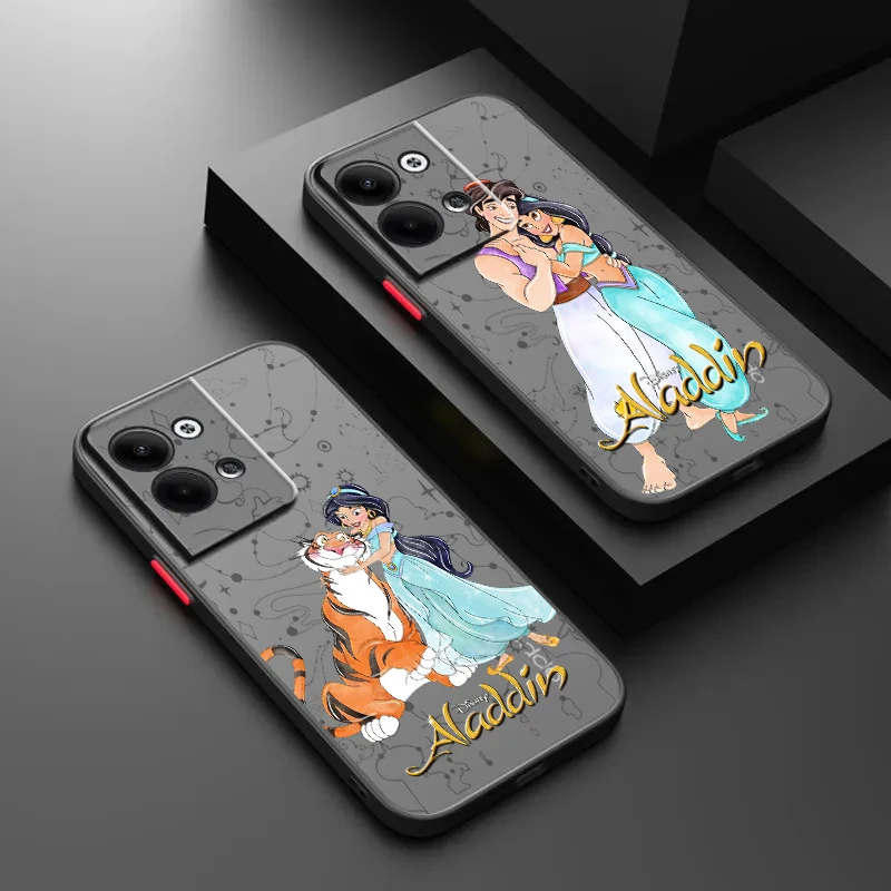 Disney Jasmine Anime For OPPO Realme GT Neo Q5 Q3S Q3T Master 8 7 6 Lite Pro Frosted Translucent Hard Phone Case Cover