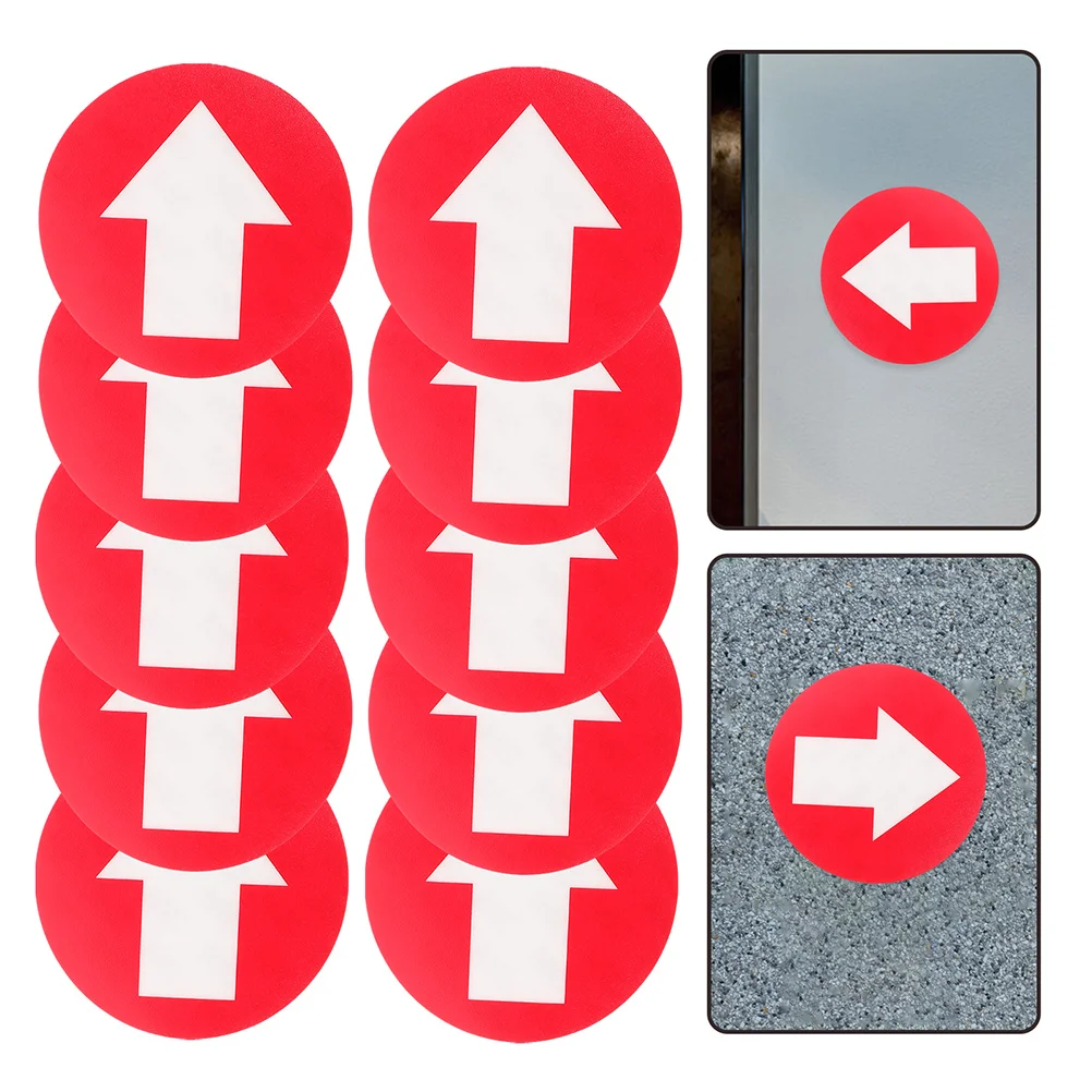 20Pcs Bright PVC Arrow Direction Signs Large Reflective Trail Markers Waterproof Outdoor Camping Stairway Marker