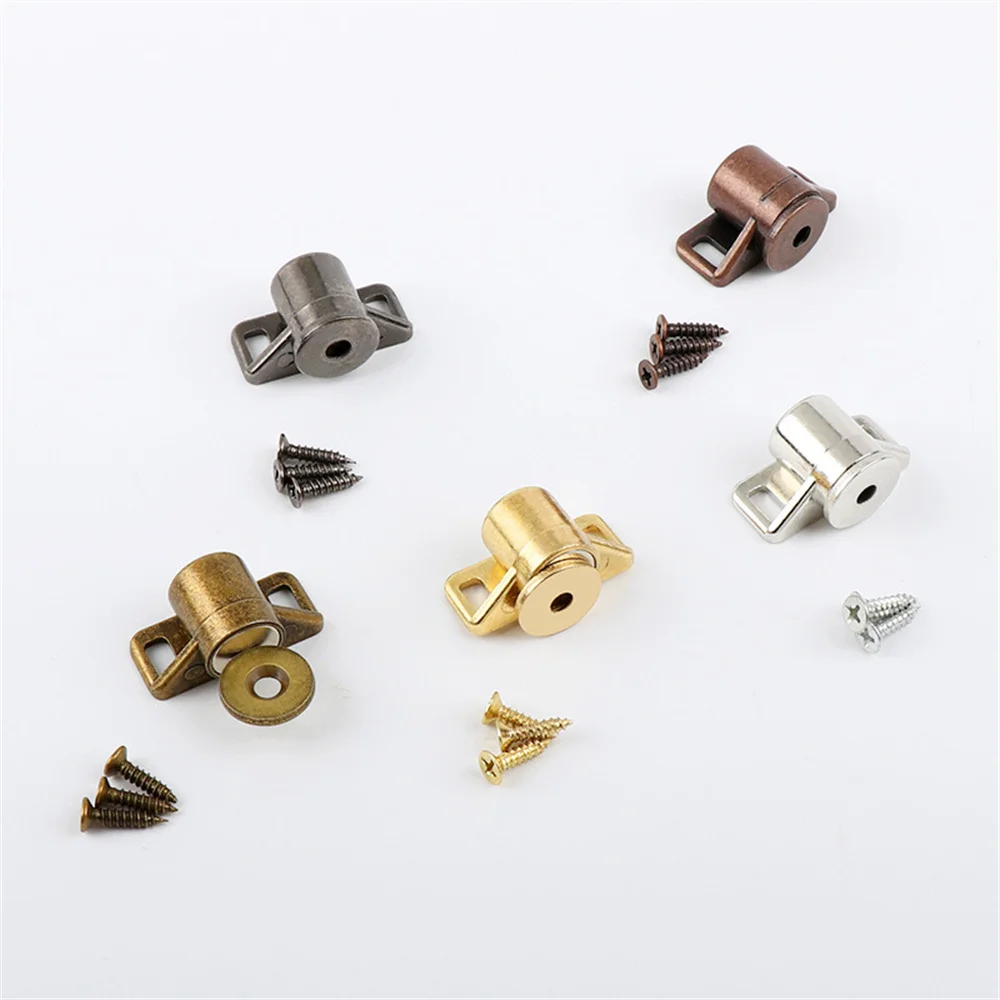 1~5PCS Zinc Alloy Wardrobe Magnetic Suction Powerful Round Cabinet Catches Iron Cabinet Door Suction Hardware Magnets