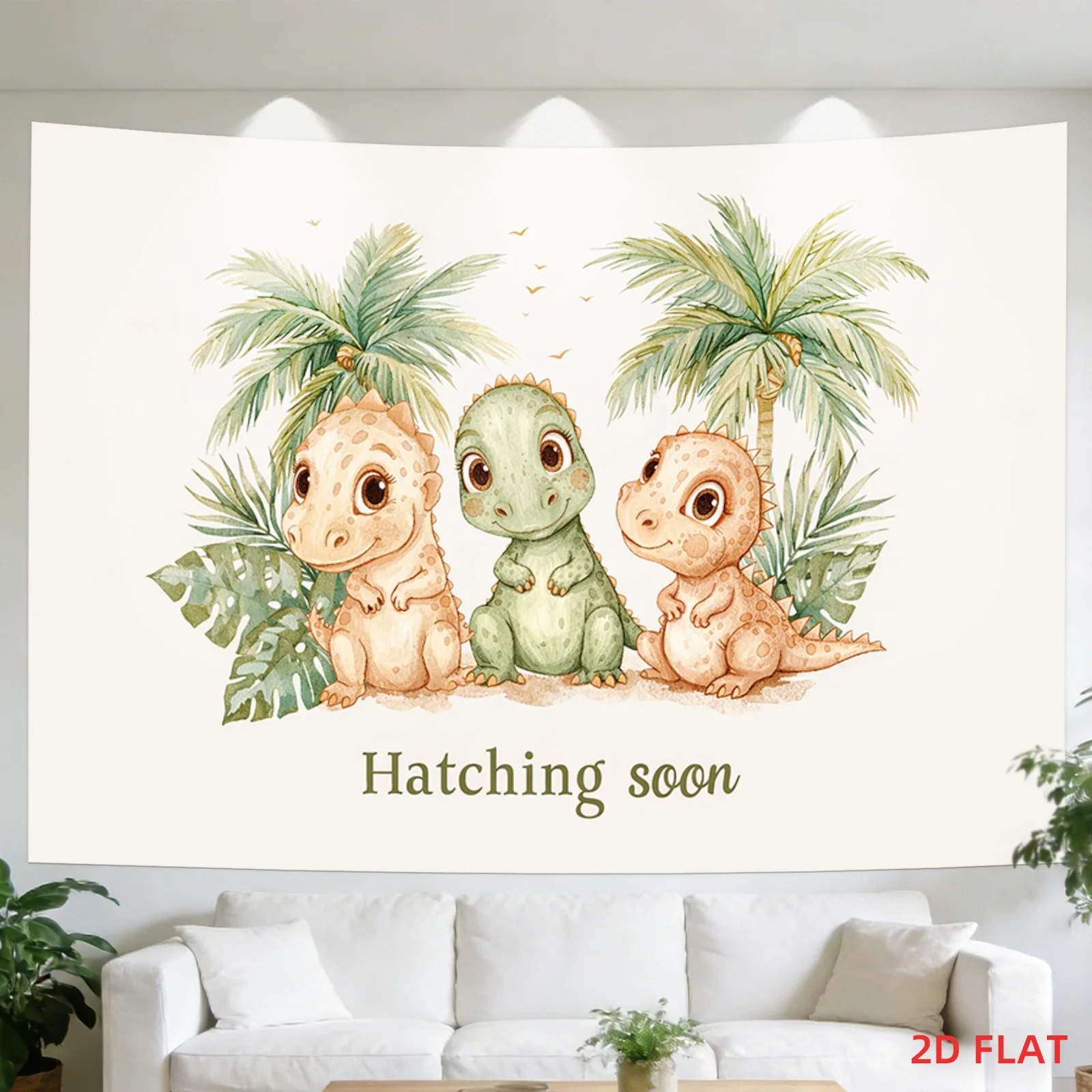 Baby Nursery Hanging Decor - Boho Dinosaur Tapestry Jungle Nursery Wall