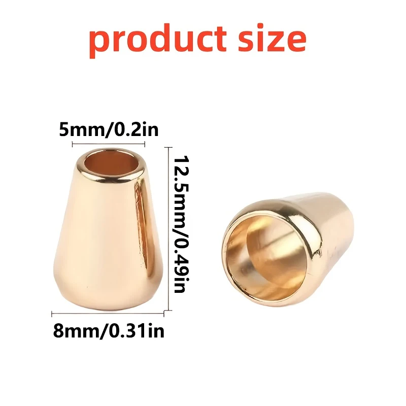 20pcs/Set Metal Zinc Alloy Flared Cord End Tips for Sweatpants, Hoodies, Clothing Additions, Easy-Install Rope Adjusters