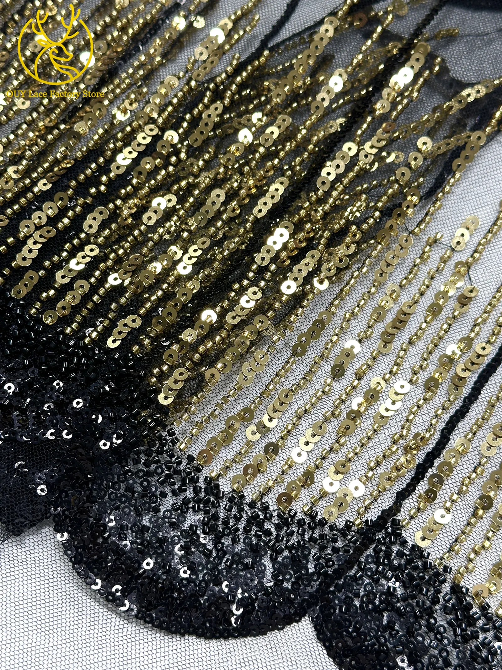 2026 Neues Design Elegante Modische Afrikanische Pailletten-Perlen-Spitzenstoffe Nigerianische Französische Tüll-Stickerei-Spitze für Braut- und Hochzeitskleidung – Detail 28