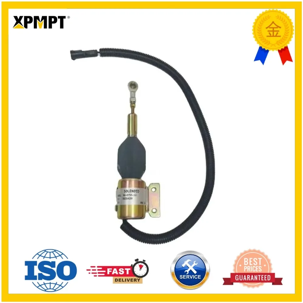 12V Fuel Stop Solenoid Valve SA-4755-12 3935429 For Engine 6BT 5.9L