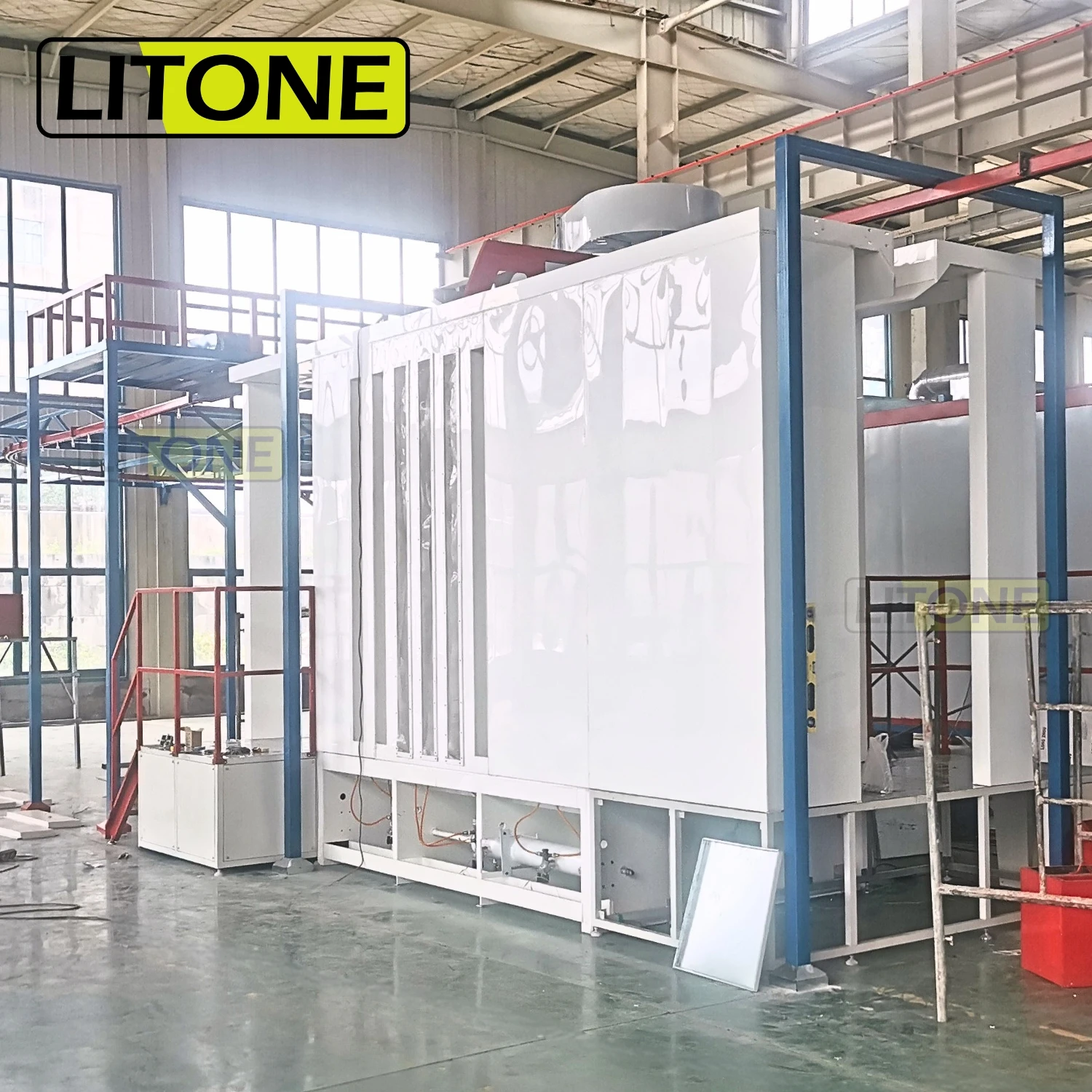 Long Service Life High Efficiency Easy To Operate Electrostatic Coating Pp Powder Room Chamber Booth
