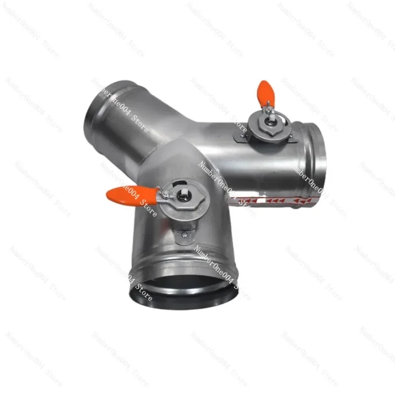 Applicable to Galvanized manual air valve three-way air volume control ventilation pipe valve two-way  check