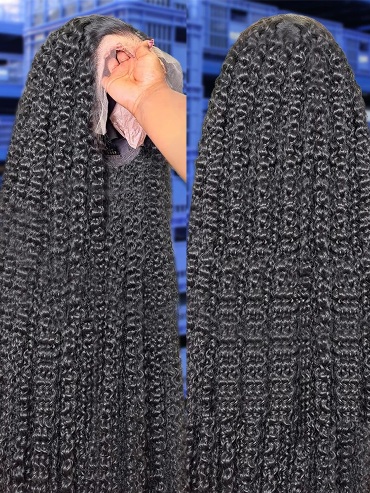 

300% Плотность Глубокая волна Фронтальный парик 13x4 13x6 HD Парик из натуральных волос на кружеве Бирманские вьющиеся 7x5 Wear Go Бесклеевой парик 40 46 дюймов