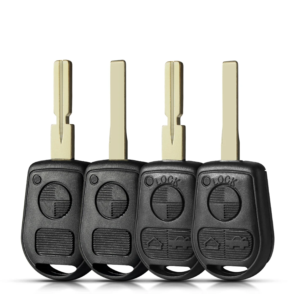 

KEYYOU 10PCS 2/3 Buttons Replacement Remote Key Case Shell For BMW E31 E32 E34 E36 E38 E39 E46 Z3 Fob Uncut Car Key