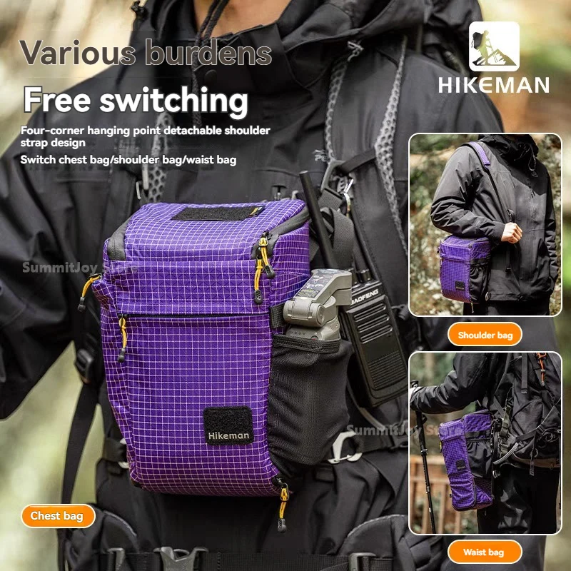 Outdoor Camera Bag with Strap and DIY Partition Digital SLR Storage Pack Extensible Photography Bag for Travel Waterproof
