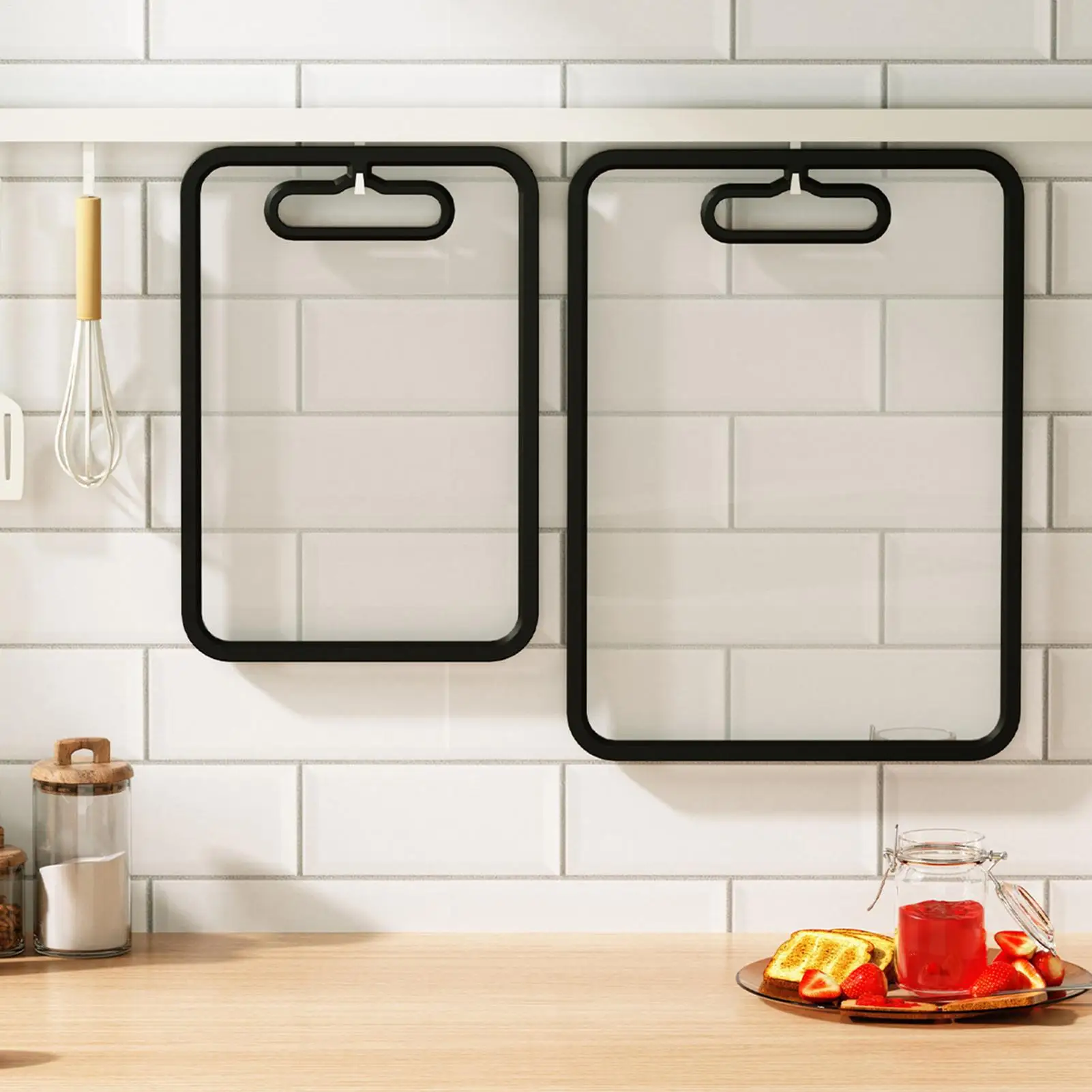 Tempered Glass Cutting Board Scratch Resistant Clear Double-Sided Chopping Block Glass Countertop Cutting Board For Meat Fruit