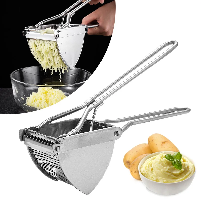 Fruit Vegetable Juicer Potato Ricer Stainless Steel Potato Masher Heavy Duty Potato Ricer Masher for Baby Food kitchen items