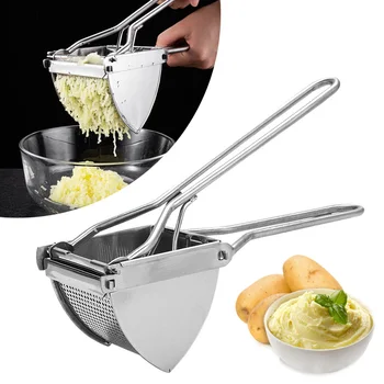 Fruit Vegetable Juicer Potato Ricer Stainless Steel Potato Masher Heavy Duty Potato Ricer…