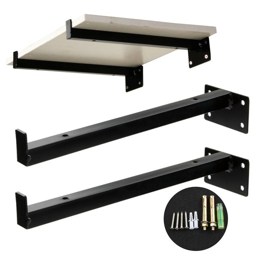 2pcs Heavy-Duty Wall-Mounted Shelf Bracket Thick Bracket Space-Saving For Bookshelves Storage Racks Easy Installation