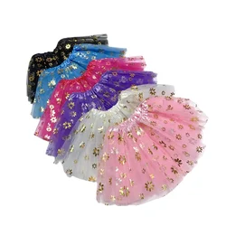 Kinderen Baby Bloem Glitter Dans Tutu Rok Voor Meisje Bloemen 3 Lagen Tule Peuter Pettirok Kinderen Chiffon 2-8T