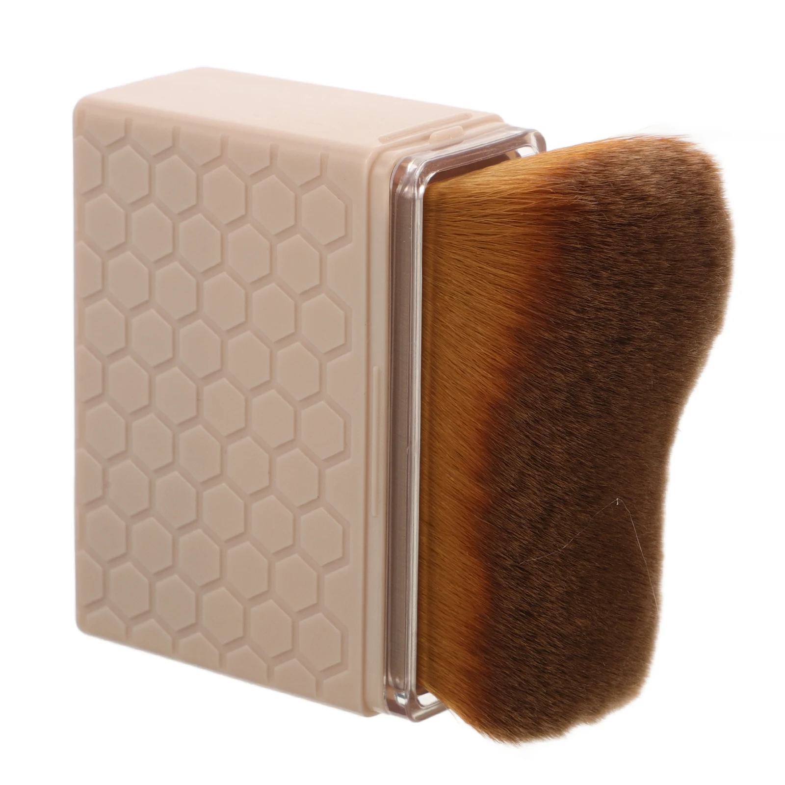 แปรงทาสีแทนแบบมีฝาปิด ดีไซน์คลื่น ขนแปรงนุ่ม สำหรับทารองพื้น บลัชออน แป้ง ใช้งานสะดวก เหมาะสำหรับการเดินทาง ใช้ได้ทั้งผิวหน้าและผิวกาย