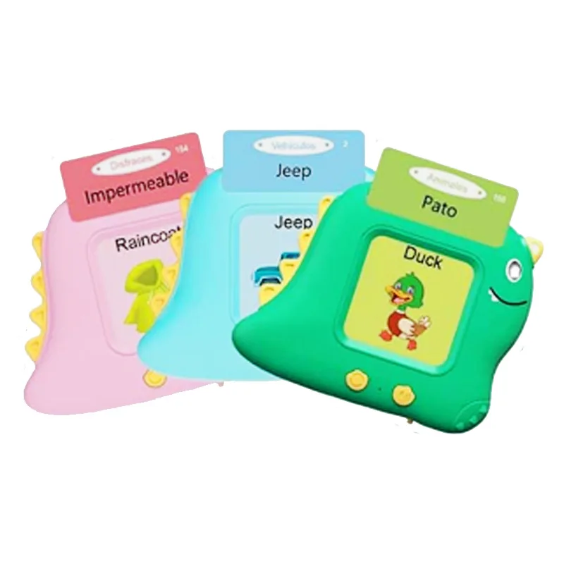 Spagnolo Inglese Prima Educazione Macchina per l'apprendimento Lettore di carte Macchina per carte di illuminazione Giocattoli per bambini