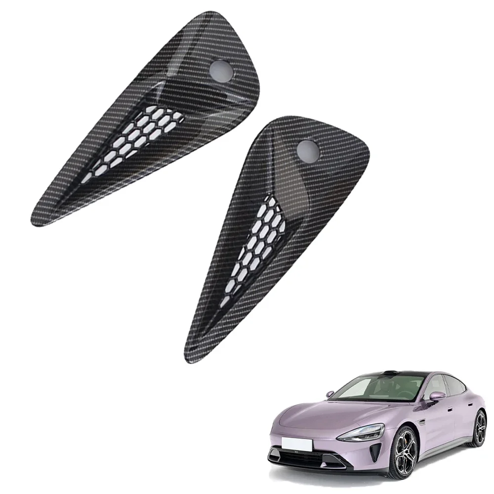 Car For Xiaomi Su7 2024 Carbon Fibre Texture Rear Foglight Cover Auto Exterior Trim Protector Parts Stickers Accessories